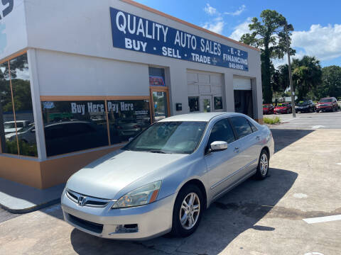 2007 Honda Accord for sale at QUALITY AUTO SALES OF FLORIDA in New Port Richey FL