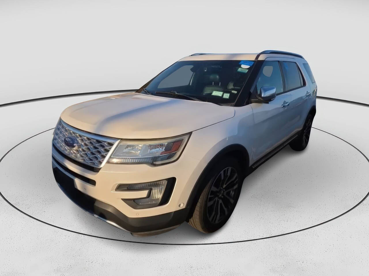 White Platinum Metallic Tri-Coat 2016 Ford Explorer Platinum AWD Platinum 4dr SUV 1