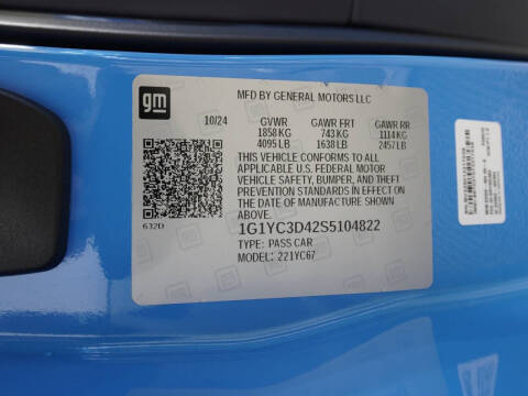 2025 Chevrolet Corvette Stingray