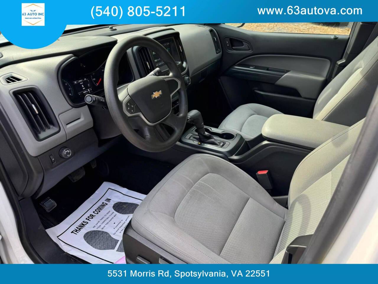 2018 Chevrolet Colorado for sale at 63 Auto Inc in Spotsylvania, VA