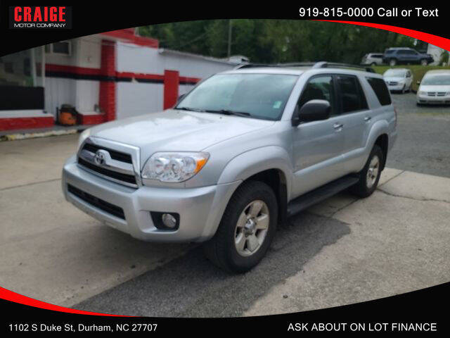2007 Toyota 4Runner for sale at CRAIGE MOTOR CO in Durham NC