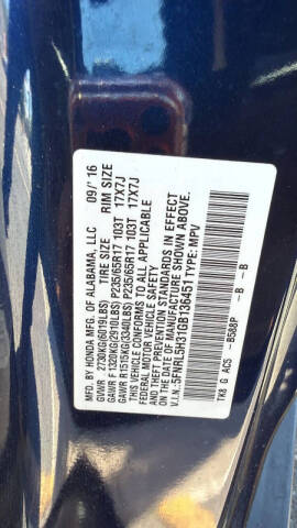 2016 Honda Odyssey SE