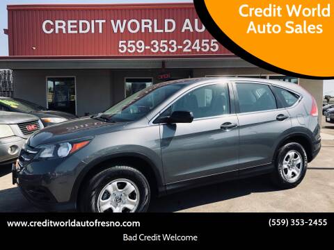 2014 Honda CR-V for sale at Credit World Auto Sales in Fresno CA