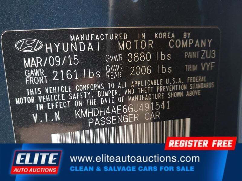 2016 Hyundai Elantra Value Edition