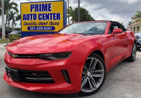 2018 Chevrolet Camaro for sale at PRIME AUTO CENTER in Palm Springs FL
