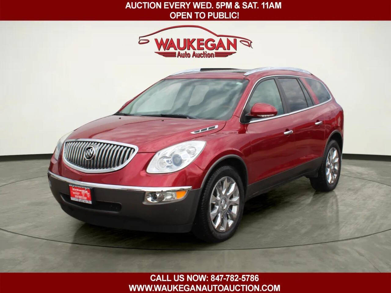 Red 2012 Buick Enclave Premium AWD SUV / Crossover All-Wheel Drive 6-Speed Automatic