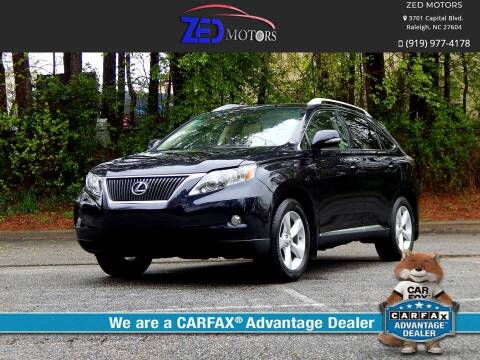 2010 Lexus RX 350 for sale at Zed Motors in Raleigh NC