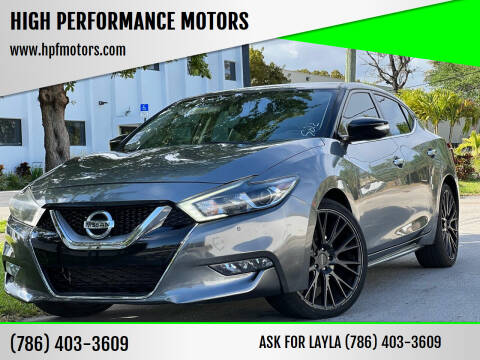 2018 Nissan Maxima for sale at HIGH PERFORMANCE MOTORS in Hollywood FL