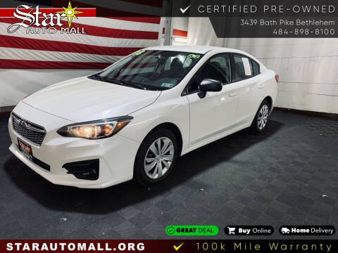 2018 Subaru Impreza for sale at STAR AUTO MALL 512 in Bethlehem PA