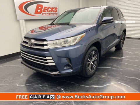 2019 Toyota Highlander for sale at Becks Auto Group in Mason OH