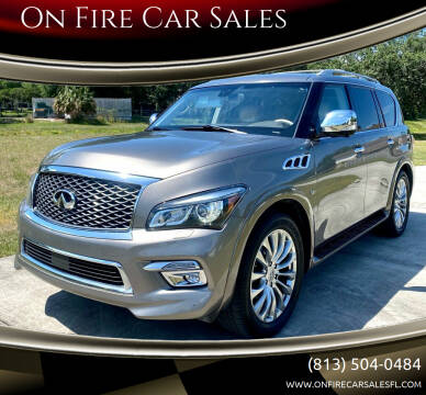 2015 Infiniti QX80 for sale at On Fire Car Sales in Tampa FL