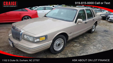 1997 Lincoln Town Car for sale at CRAIGE MOTOR CO in Durham NC
