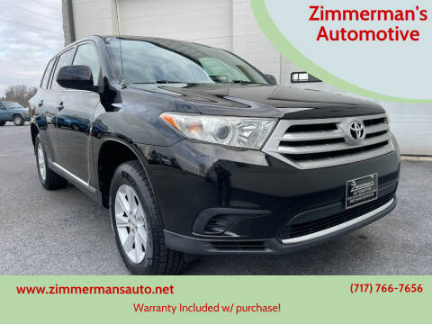 2011 Toyota Highlander for sale at Zimmerman's Automotive in Mechanicsburg PA