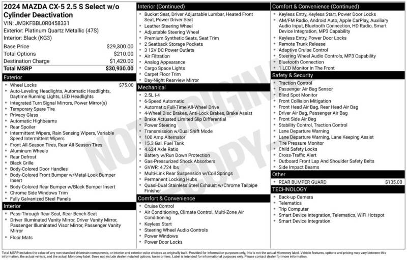 2024 Mazda CX-5 2.5 S Select