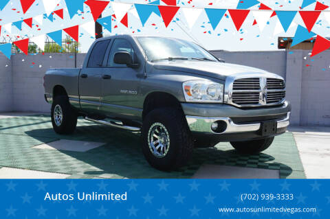2007 Dodge Ram Pickup 1500 for sale at Autos Unlimited in Las Vegas NV