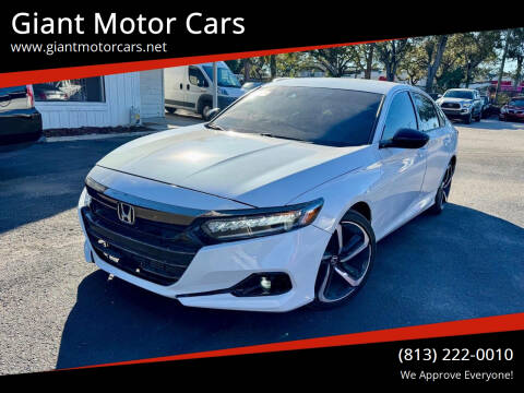 2021 Honda Accord for sale at Giant Motor Cars in Tampa FL