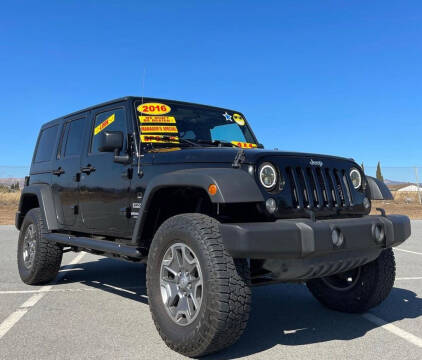 2016 Jeep Wrangler Unlimited for sale at Valdez Auto Sales in Gonzales CA