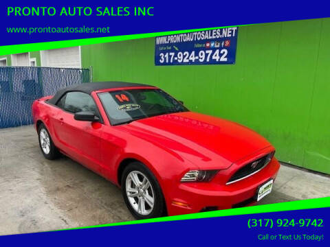 2014 Ford Mustang for sale at PRONTO AUTO SALES INC in Indianapolis IN