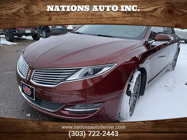 2015 Lincoln MKZ for sale at Nations Auto Inc. in Denver CO