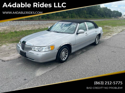 2002 Lincoln Town Car for sale at A4dable Rides LLC in Haines City FL