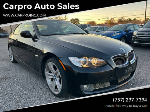 2010 BMW 3 Series for sale at Carpro Auto Sales in Chesapeake VA