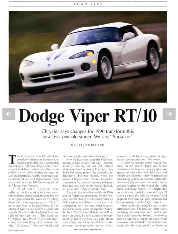 1996 Dodge Viper RT/10