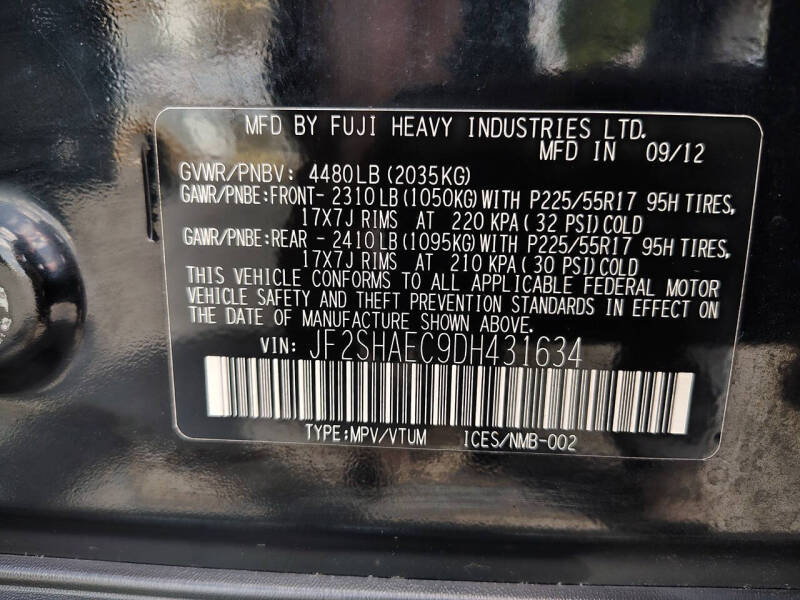 2013 Subaru Forester 2.5X Limited