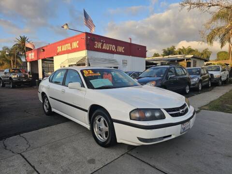 2002 Chevrolet Impala for sale at 3K Auto in Escondido CA