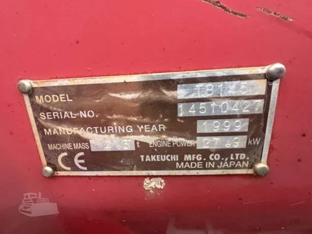 2000 TAKEUCHI TB145