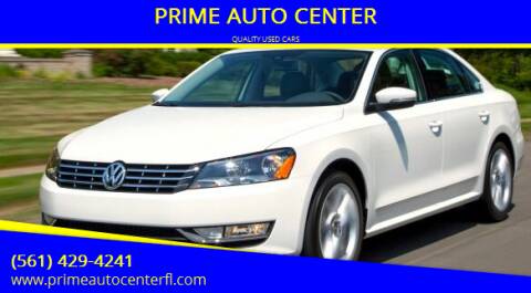 2014 Volkswagen Passat for sale at PRIME AUTO CENTER in Palm Springs FL