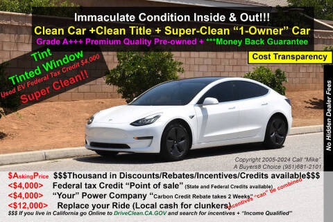 2020 Tesla Model 3 for sale at A Buyers Choice in Jurupa Valley CA