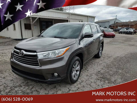 2016 Toyota Highlander for sale at Mark Motors Inc in Gray KY