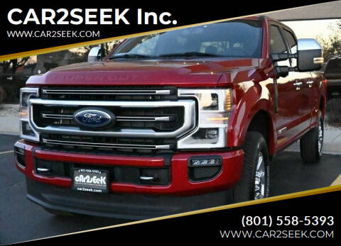 2022 Ford F-350 Super Duty for sale at CAR2SEEK Inc. in Salt Lake City UT