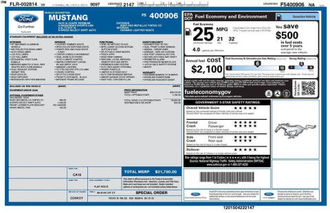 2015 Ford Mustang EcoBoost Premium