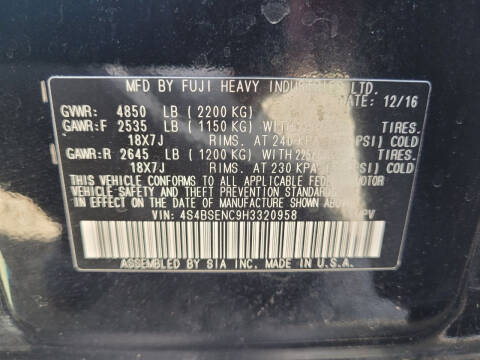 2017 Subaru Outback 3.6R Limited