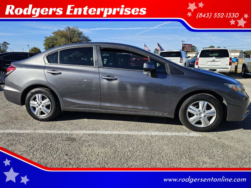 2013 Honda Civic for sale at Rodgers Enterprises in North Charleston SC