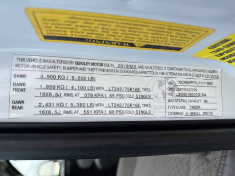 2020 Chevrolet Express 2500