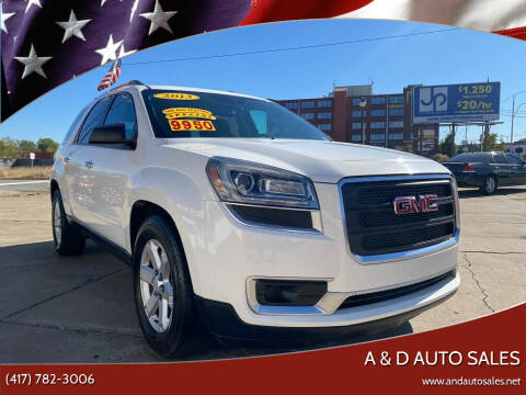 2013 GMC Acadia for sale at A & D Auto Sales in Joplin MO