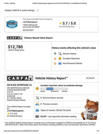 2018 Kia Sportage LX