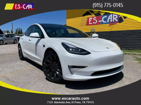 2021 Tesla Model 3 for sale at Escar Auto - 9809 Montana Ave Lot in El Paso TX