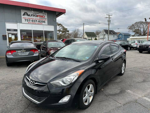 2013 Hyundai Elantra for sale at AutoPro Virginia LLC in Virginia Beach VA