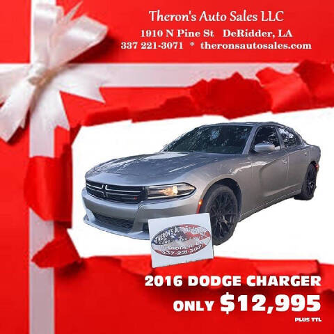 2016 Dodge Charger for sale at Theron's Auto Sales, LLC in Deridder, LA