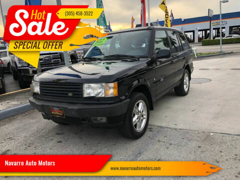 2000 Land Rover Range Rover for sale at Navarro Auto Motors in Hialeah FL