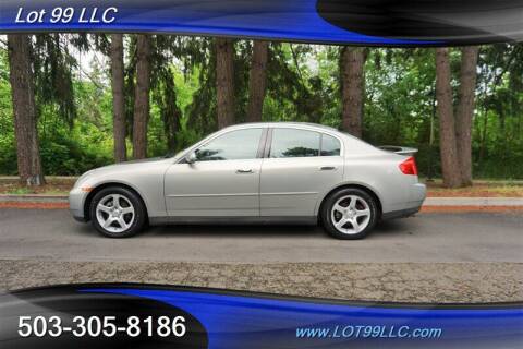 2003 Infiniti G35 for sale at LOT 99 LLC in Milwaukie OR
