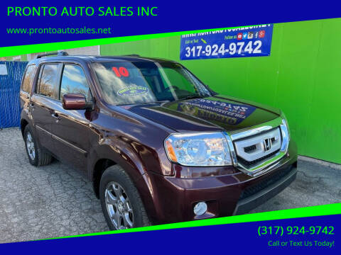 2010 Honda Pilot for sale at PRONTO AUTO SALES INC in Indianapolis IN