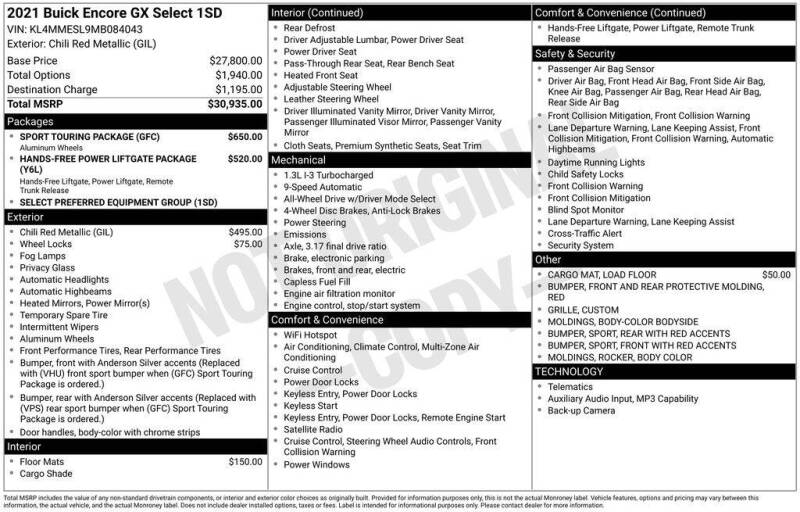 2021 Buick Encore GX Select
