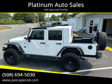 2013 Jeep Wrangler Unlimited for sale at Platinum Auto Sales in South Yarmouth MA