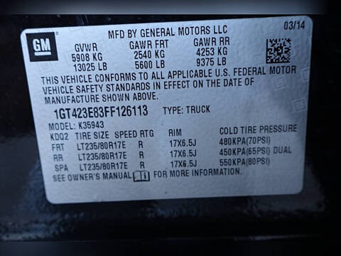 2015 GMC Sierra 3500HD