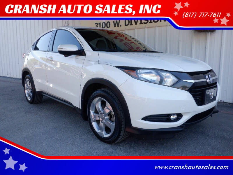 2016 Honda HR-V for sale at CRANSH AUTO SALES, INC in Arlington TX
