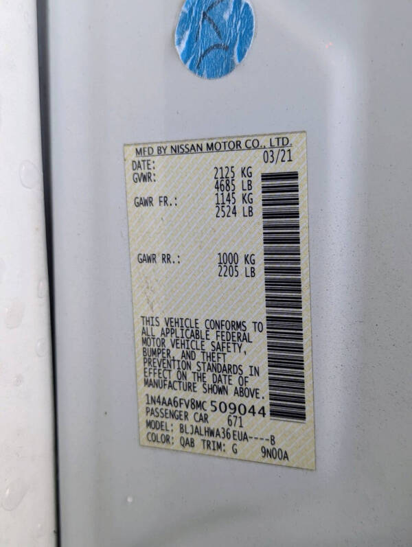 2021 Nissan Maxima 3.5 Platinum